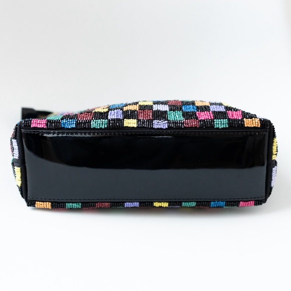 Staud Shirley Transparent Vinyl Tote Bag with Multi Colored Beaded Pouch - Picture 14 of 15